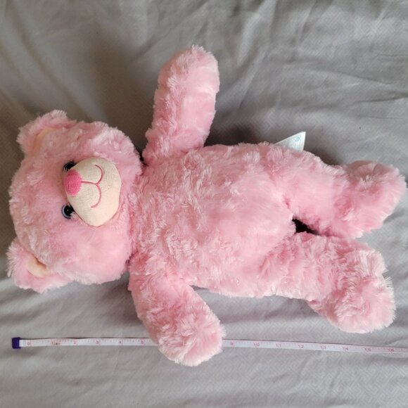 Build a Bear Pink Teddy Bear 16 inch Plush Smiling Stuffed Animal BAB Toy Lovey - Picture 7 of 8